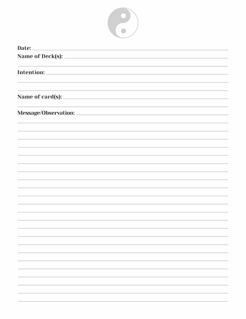 Divination Notebook
